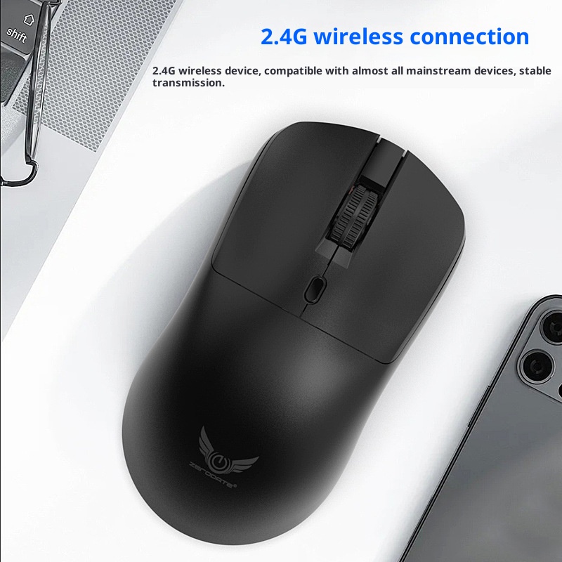 Mouse wireless leggero con batteria, pulsante audio, 2,4 G T2, tre livelli DPI, disponibile in magazzino Techglobe Factory_voghion.com