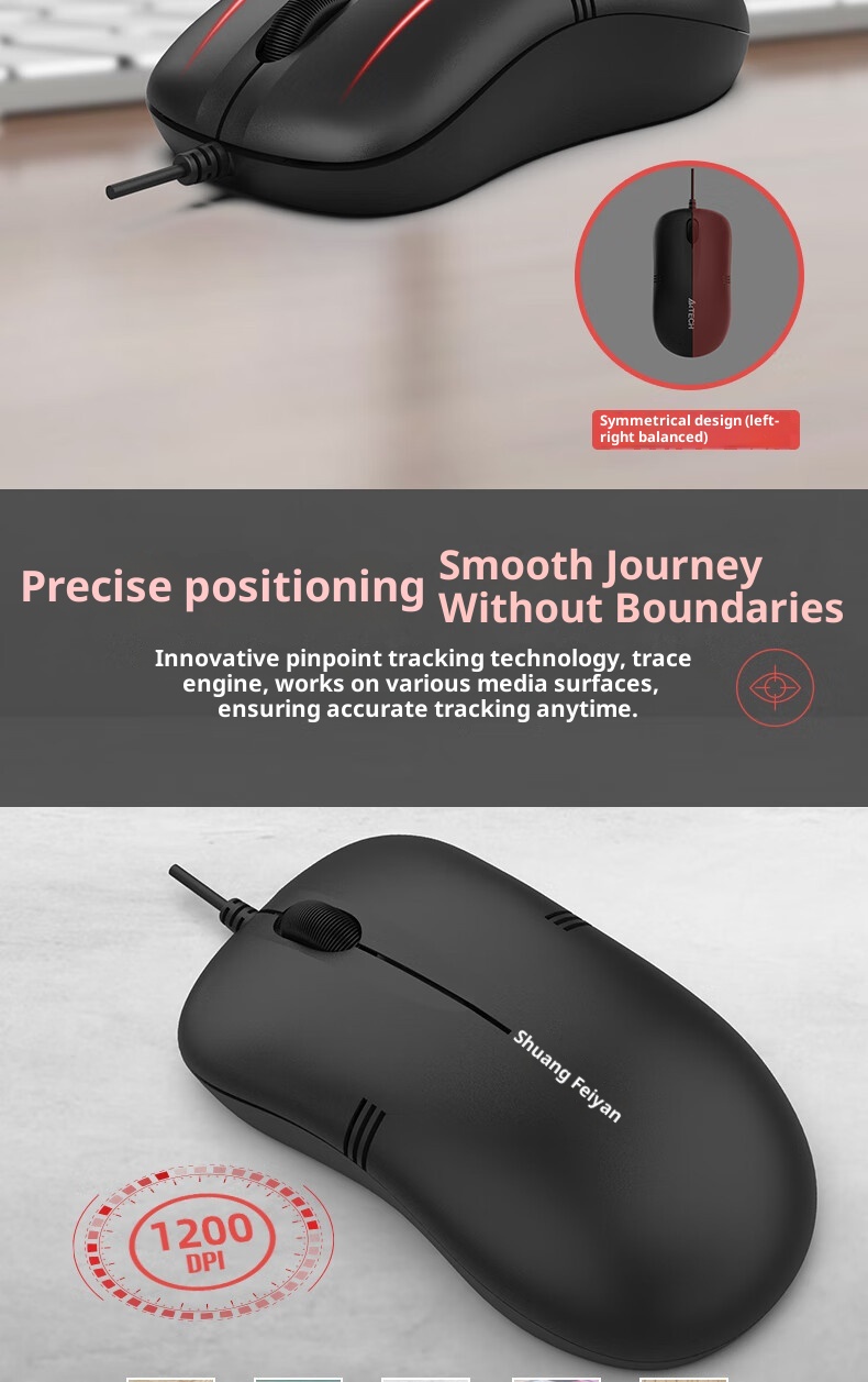 Digitex Digitex Shuangfeiyan Wired WM-100 Optical Business Office Desktop Laptop Mouse_voghion.com