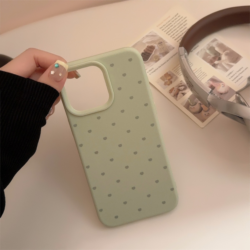TechGlobe Soft And Adorable Heart Suitable For 17 Pro Max Korean Style Ins Wind IPhone 16 Phone Case 14 Silicone 15 Premium_voghion.com