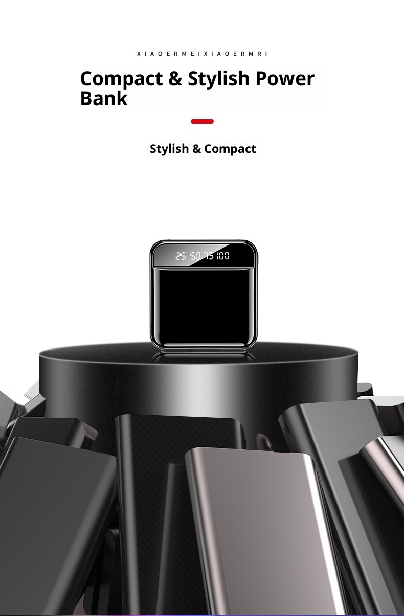 Techglobe Mini Bank 20000mAh Grande Capacité Compacte Portable Batterie Mobile Cadeau en Gros Motif Personnalisé 1_voghion.com