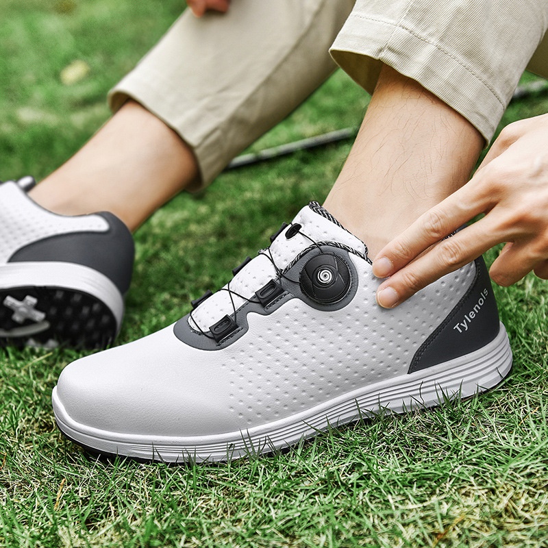 Zees Cross-border Foreign Trade Men And Women Waterproof Rotating Button Couple Golf Casual Sports Shoes_voghion.com