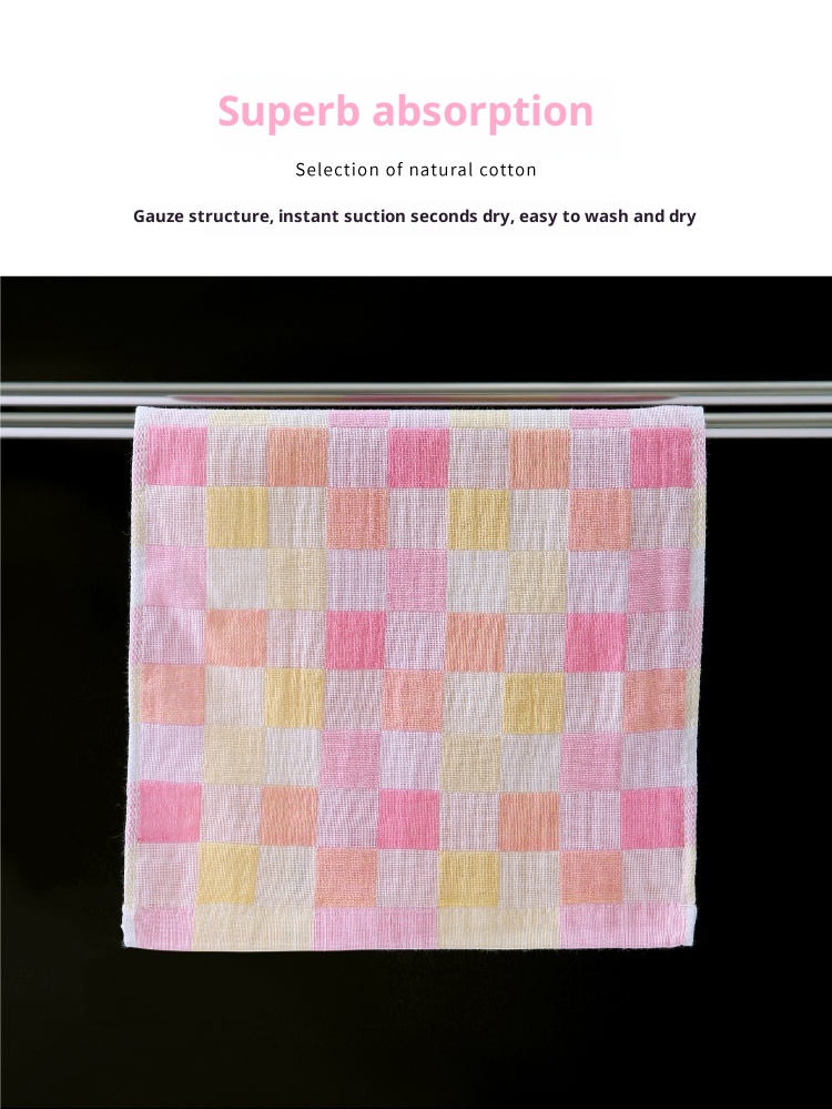 Lillian Baby Face Pure Cotton Gauze Drool Infant Children's Bath Ultra Soft Handkerchief Kindergarten Small Square Towel_voghion.com