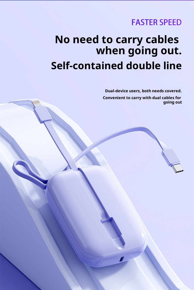 techglobe 2025 New Mini 20000mAh Super Fast Charging With Built-in Cable Power Bank Gift_voghion.com