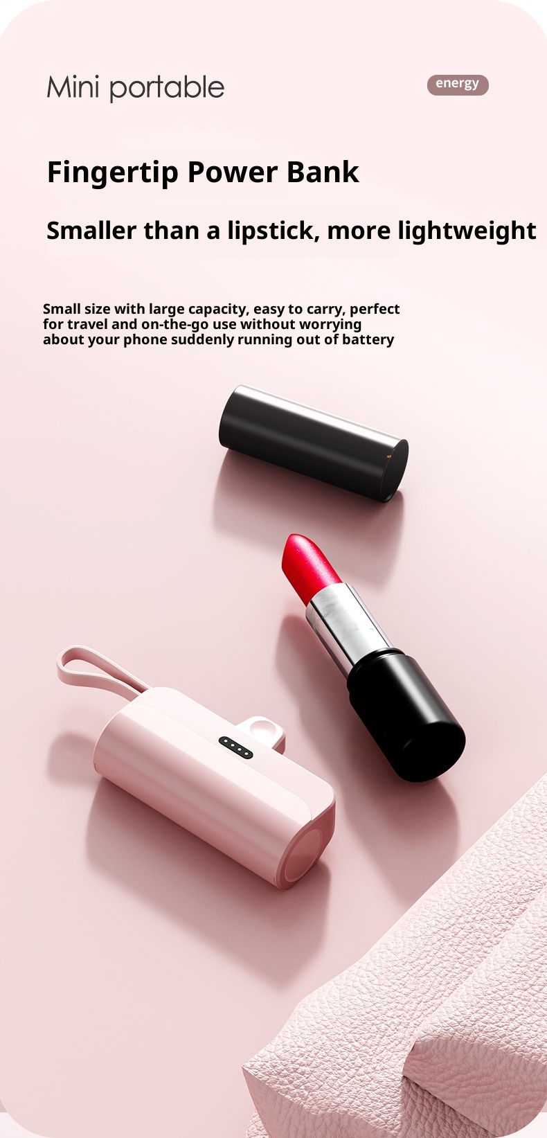 techglobe Mini-Bank mit großer Kapazität, Schnellladefunktion, tragbar für den Außenbereich, digitales Display, mobile Stromversorgung mit mehreren Schnittstellen_voghion.com