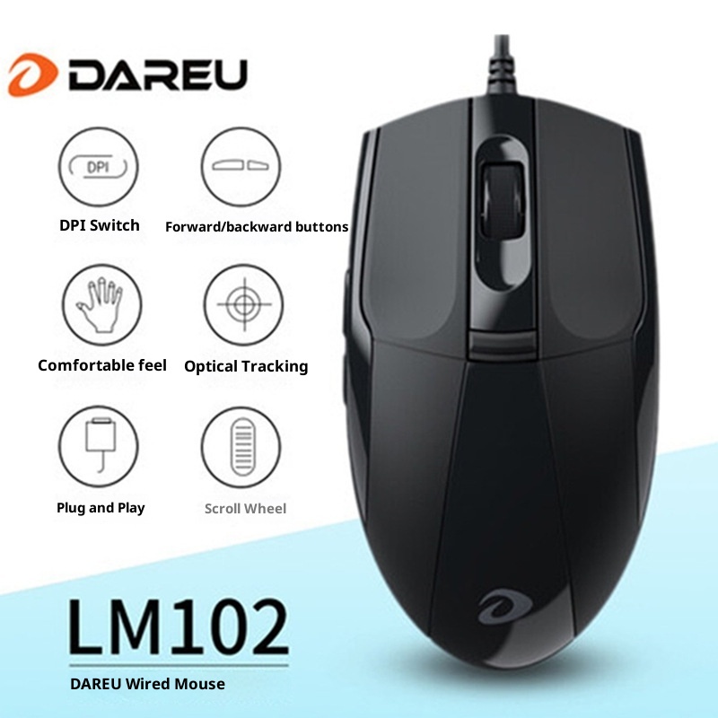 Digitex Digitex Daryou LM102 Wired USB Mouse Business Company Unit Art Design Cashier Computer Easy To Use_voghion.com