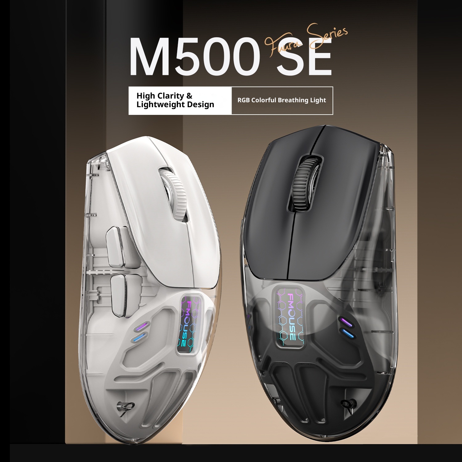 Digitex Digitex Huma Wireless Bluetooth Three-Mode Semi-Transparent Ro Programming Silent E-Sports Gaming Mouse_voghion.com