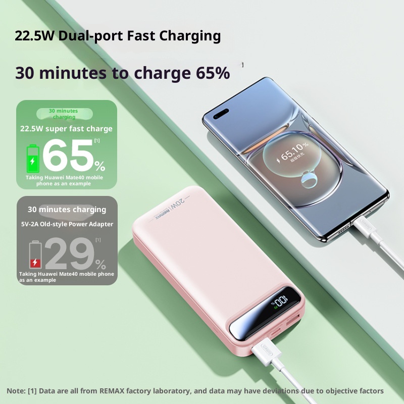 TechGlobe Remax Lightweight Portable 30000mAh Large Capacity Fast Charging Mobile Bank With Power Level Display And 3C_voghion.com