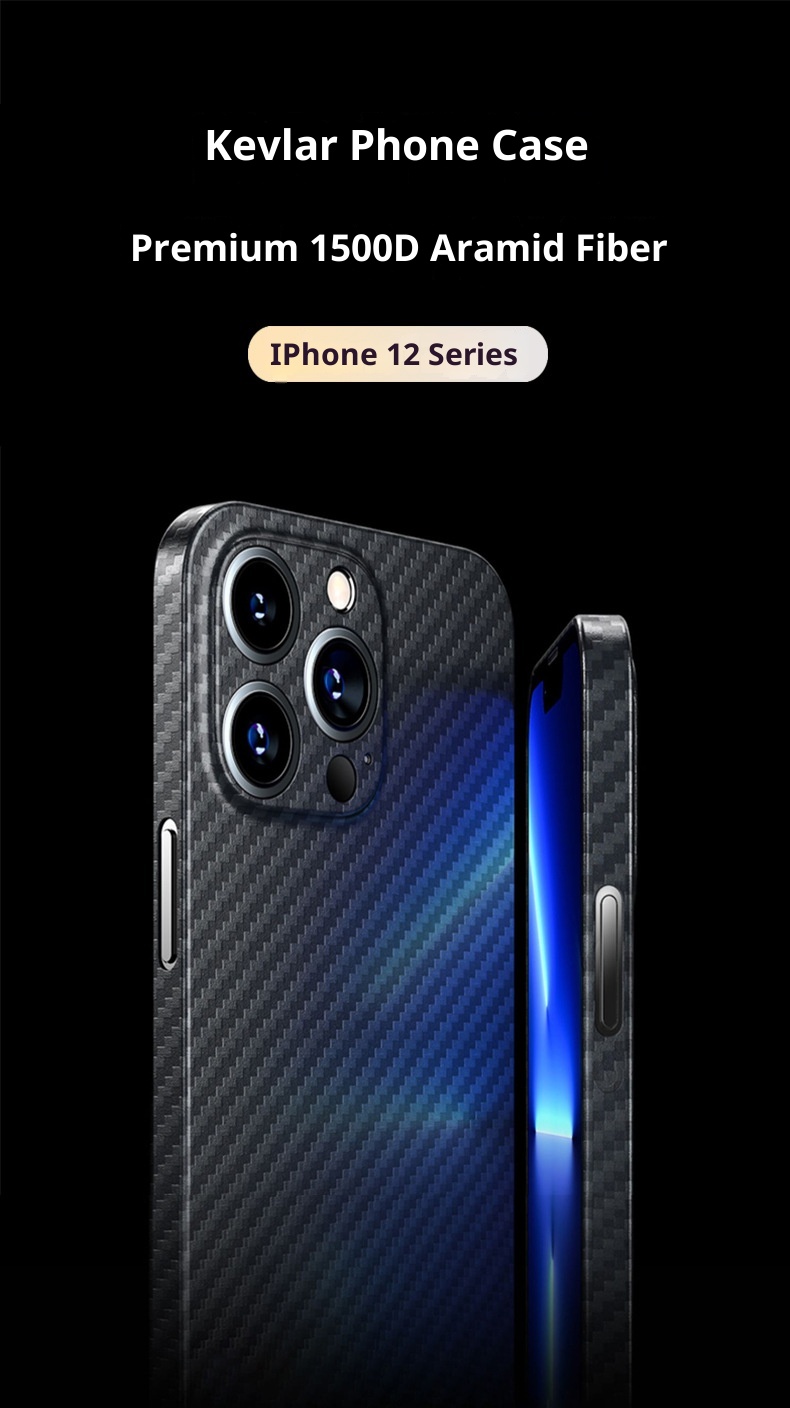 TechGlobe 12 Kevlar Compatible 12mini/12/12pro/12promax Carbon Fiber Phone Case Dropshipping_voghion.com