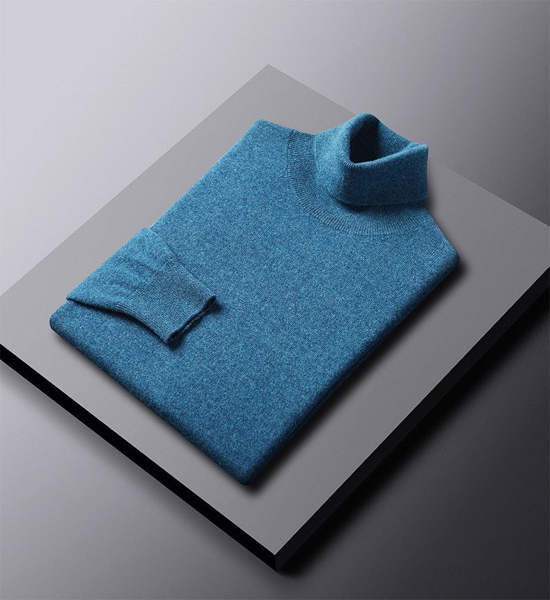 boy Boy Boy Boy 100% Pure 2025 Autumn Winter New Men's High Collar Non-Cashmere Inner Layer Merino Wool Sweater_voghion.com