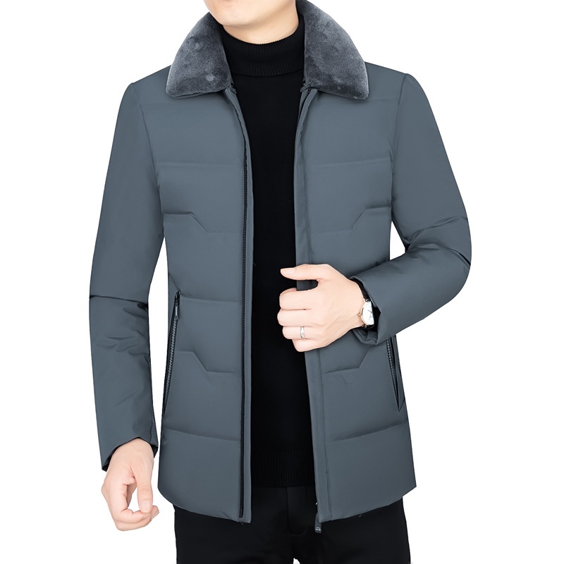 boy New 90 White Duck Down Jacket For Men, Short Winter Coat With Thickened Wool Collar, Wholesale Available_voghion.com