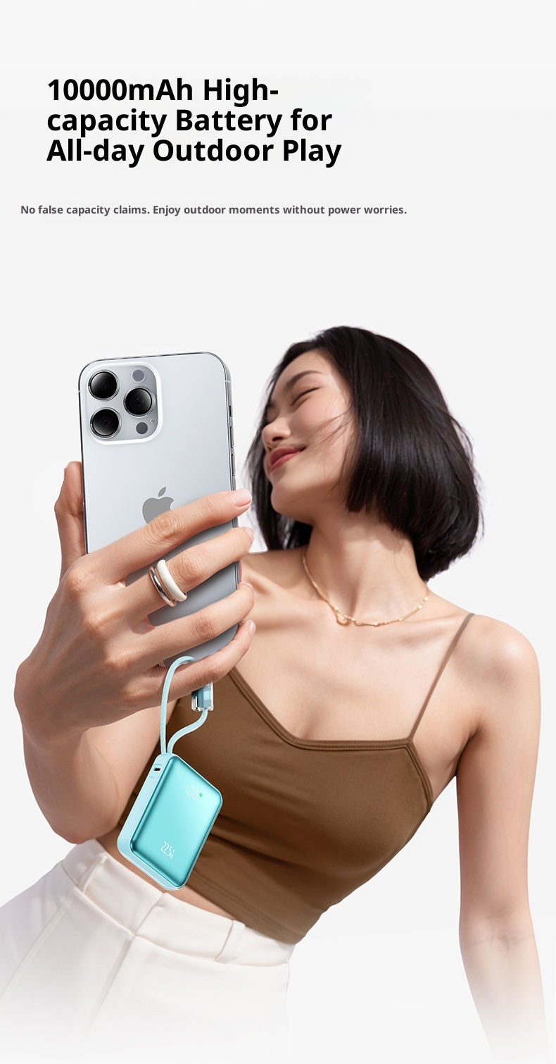 techglobe 22.5W Super Fast Charging Power Bank 10000mAh Digital Display Gift Lightweight Mini Portable Charger Custom_voghion.com