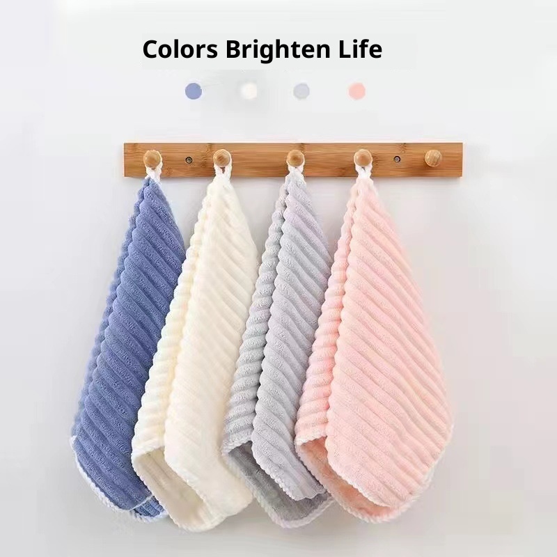 Lillian Candy Stripe Coral Fleece Face Absorbent Quick-Dry Non-Shedding High-End Bath Towel For Men And Women_voghion.com