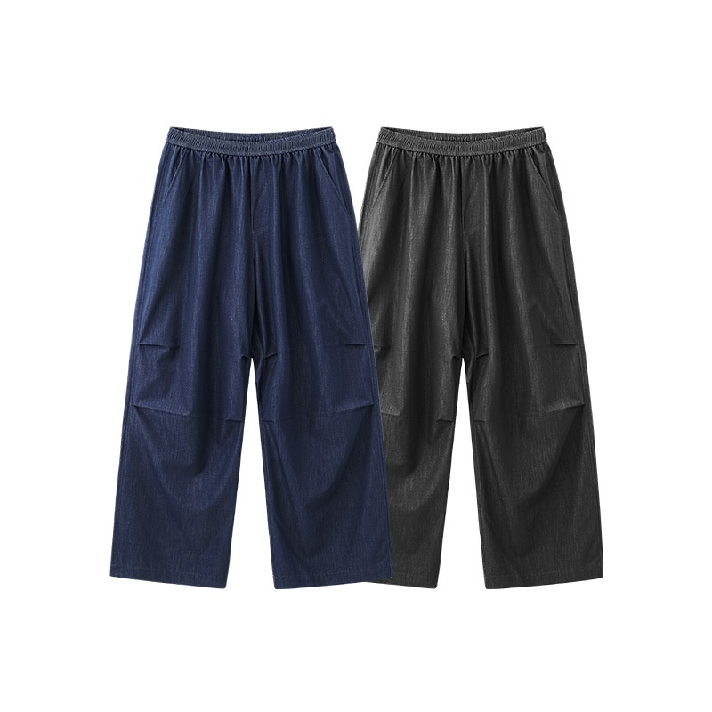 boy Boy Jie Zhan Men's Clothing|Ice Denim Air Conditioning 2025 Spring Summer New Quick-Dry Cool Wide-Leg Casual Ice_voghion.com