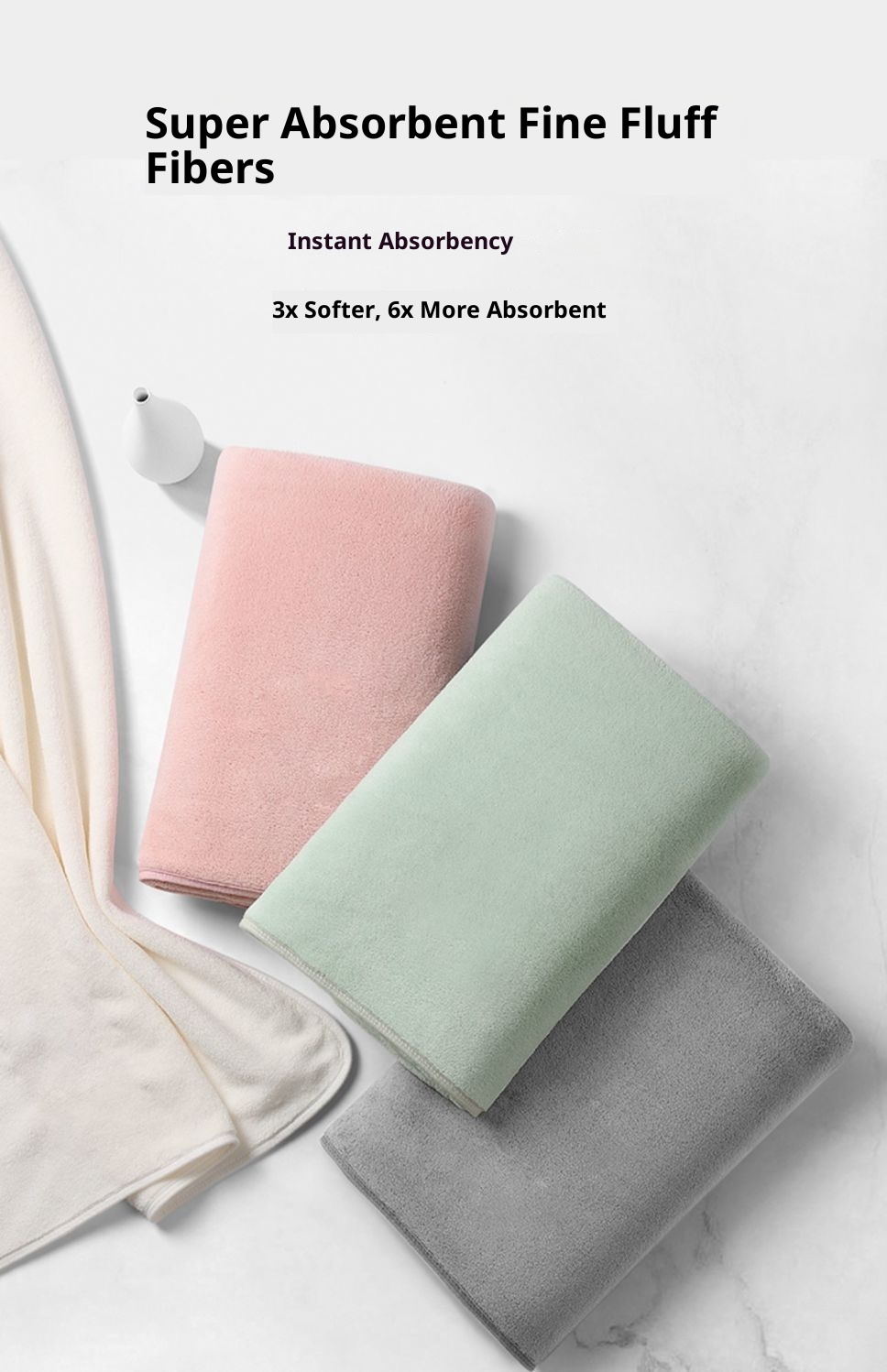 Lillian - Set di tre asciugamani in velluto giapponese con fiocco di neve per uomo, extra spessi, assorbenti, ad asciugatura rapida, per uso domestico, per adulti_voghion.com