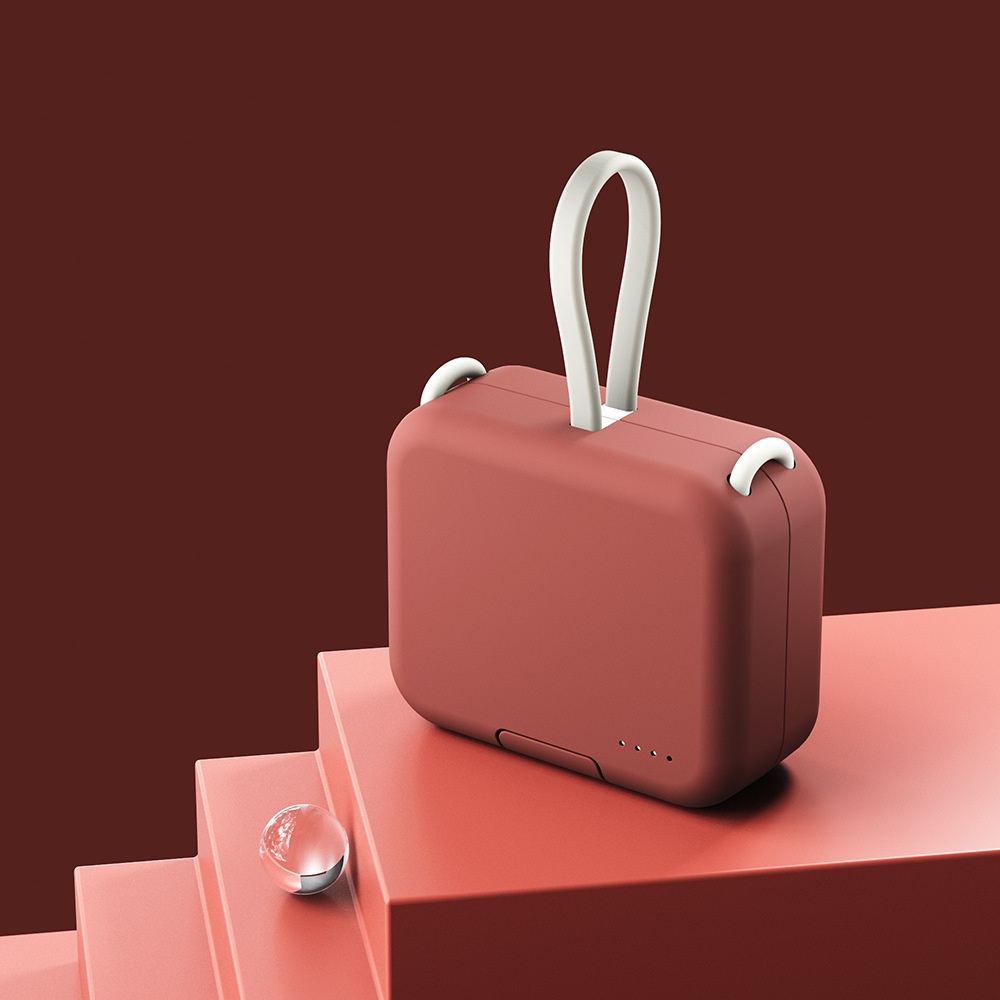 TechGlobe Faltbare Powerbank mit Rückenclip, kleines tragbares kabelloses Ladegerät, Mini-Geschenkidee, Großhandel_voghion.com