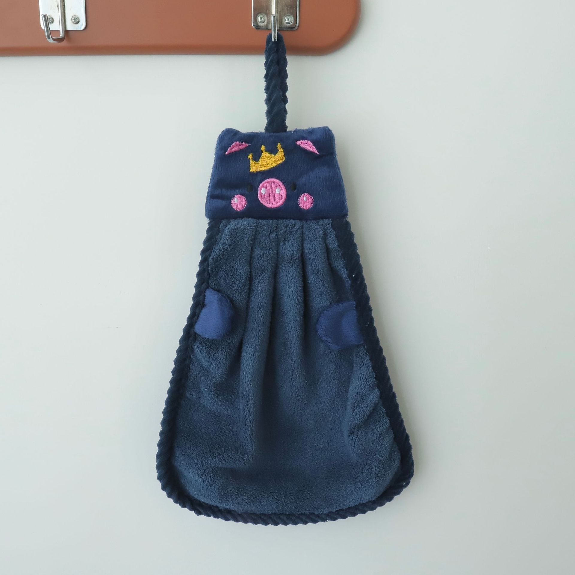 Lillian Super Absorbent Hanging Thickened Cute Korean Pure Cotton Small Square Towel Bathroom Hand Cloth_voghion.com