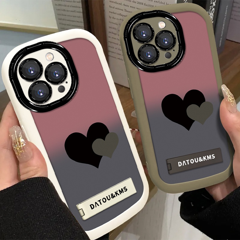 Coque TechGlobe à double cœur dégradé, compatible avec iPhone 16 Pro Max, pour femmes, iPhone 15 (nouveau modèle 14/13), aspect haut de gamme_voghion.com