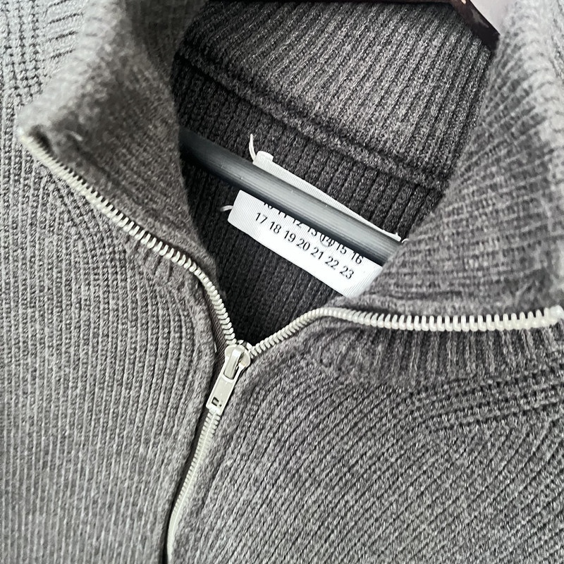 boy Boy Boy Boy Majia Four Corners Correct Version Original 19AW Double Zipper Half Turtleneck Wool Yarn Coat Knitted Sweater Winter New_voghion.com