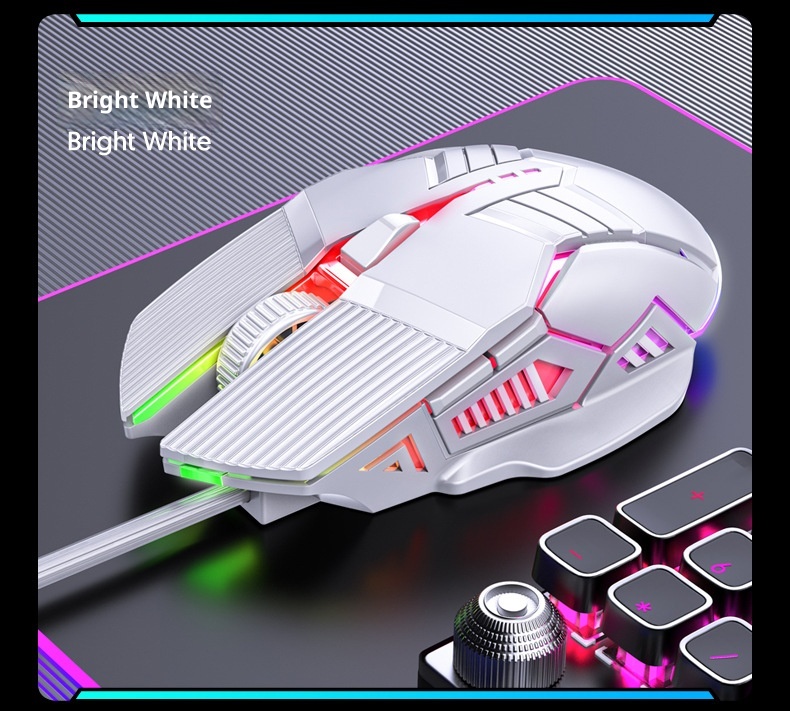 Digitex Digitex Mozuo S800 Mouse da gioco USB meccanico silenzioso cablato per e-sport_voghion.com