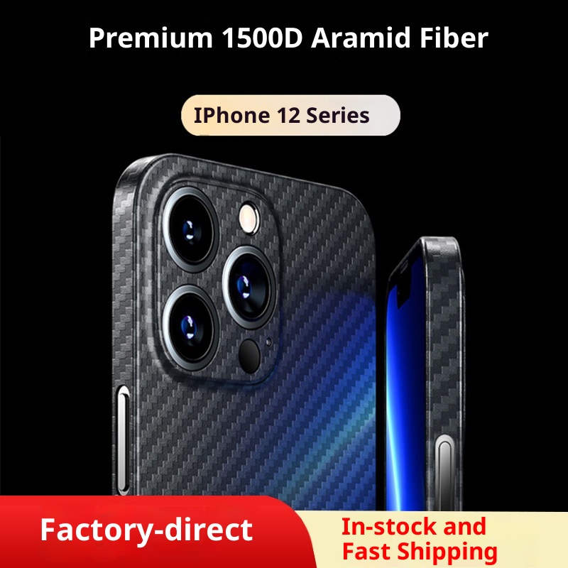TechGlobe 12 Kevlar Compatible 12mini/12/12pro/12promax Carbon Fiber Phone Case Dropshipping_voghion.com