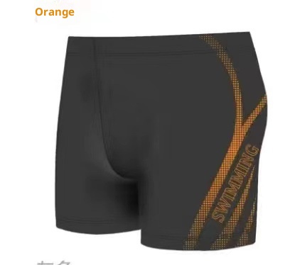 001 Polyester Swimming Trunks Anti-Embarrassment Men's Adult Loose Comfortable Plus Size Printed Boxer Hot Spring Beach_voghion.com