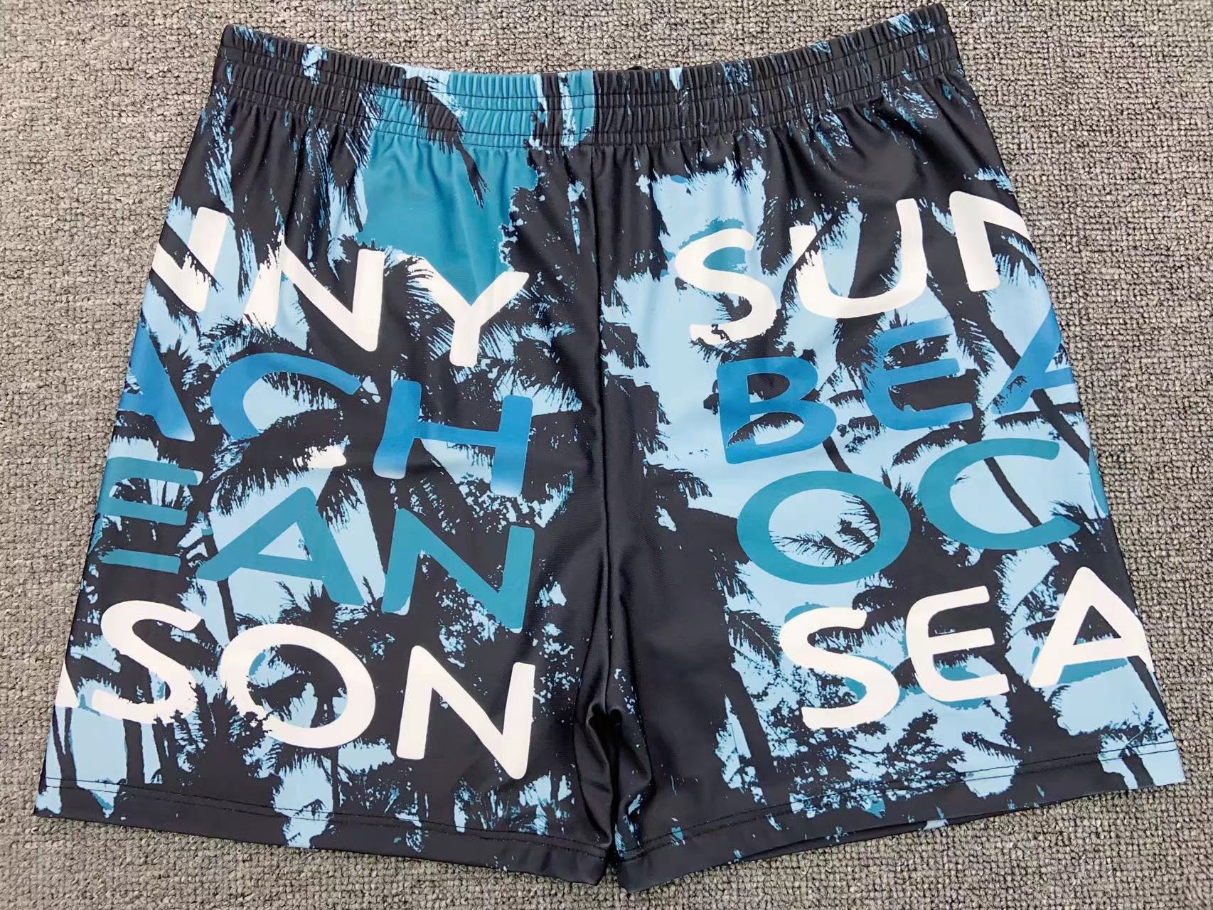 001 Wholesale Men's Adult Loose Comfortable Plus Size Boxer Hot Spring Swimming Trunks Beach Shorts_voghion.com