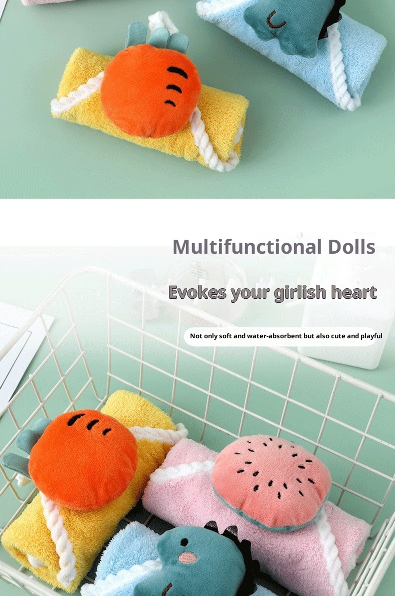 Lillian Korallenvlies-Handtuch, saugfähig, Geschenk für Kindergartenkinder, fusselt nicht, Badehandtuch zum Aufhängen_voghion.com