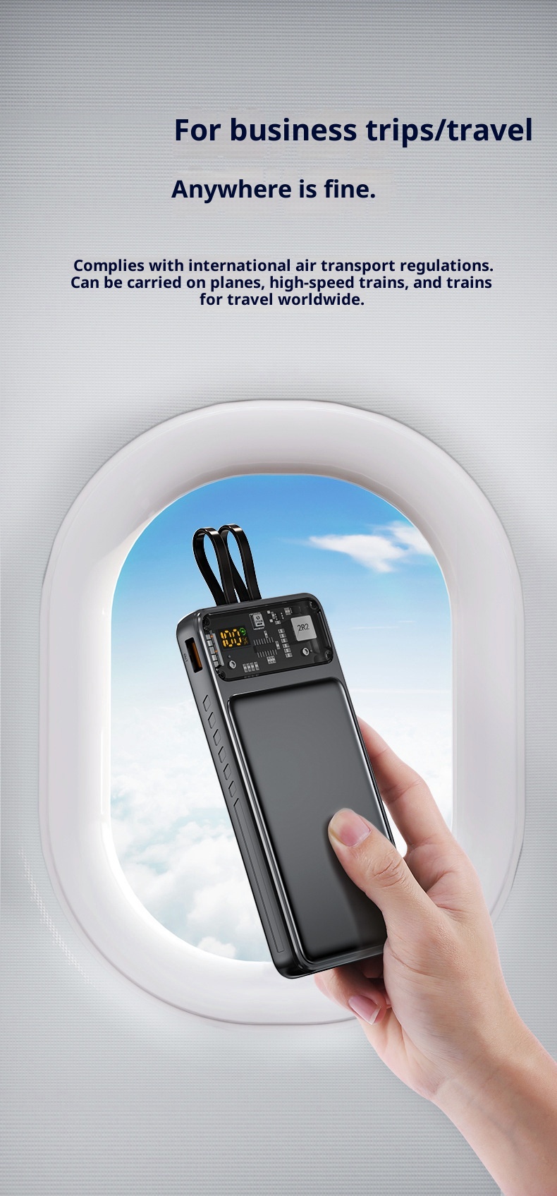 TechGlobe 22.5W Super Fast Charging 10000mAh Power Bank Cyberpunk Transparent Mecha 20000mAh Portable Charger_voghion.com