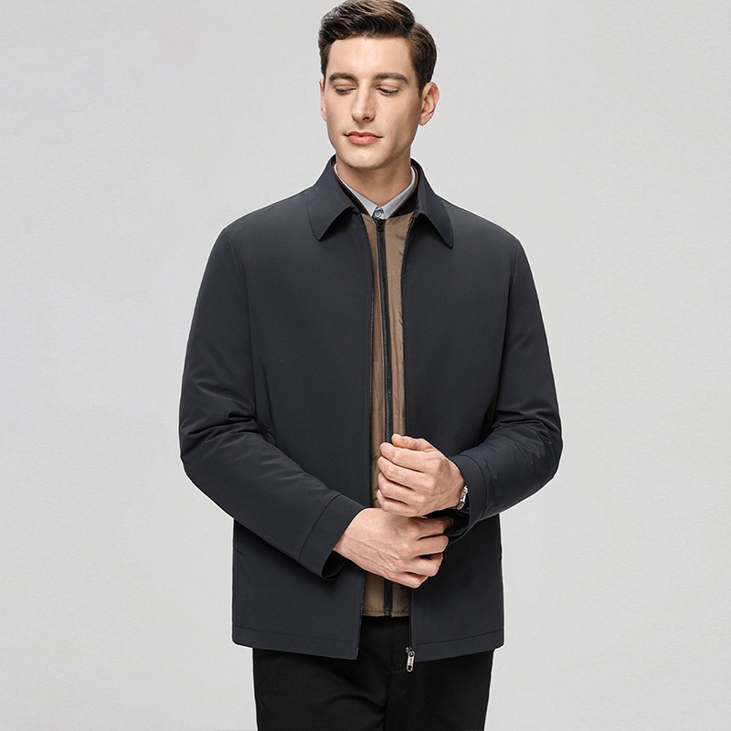 boy Goose 3-in-1 Down 2023 Autumn Winter Turn-Down Collar Cold-Resistant Executive Men's Jacket Business Style_voghion.com