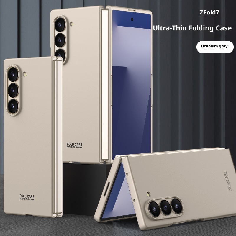 Custodia protettiva pieghevole ultrasottile per telefono Samsung Zfold7, alla moda, opaca, rigida, di colore solido, compatibile con tutti i bordi TechGlobe_voghion.com
