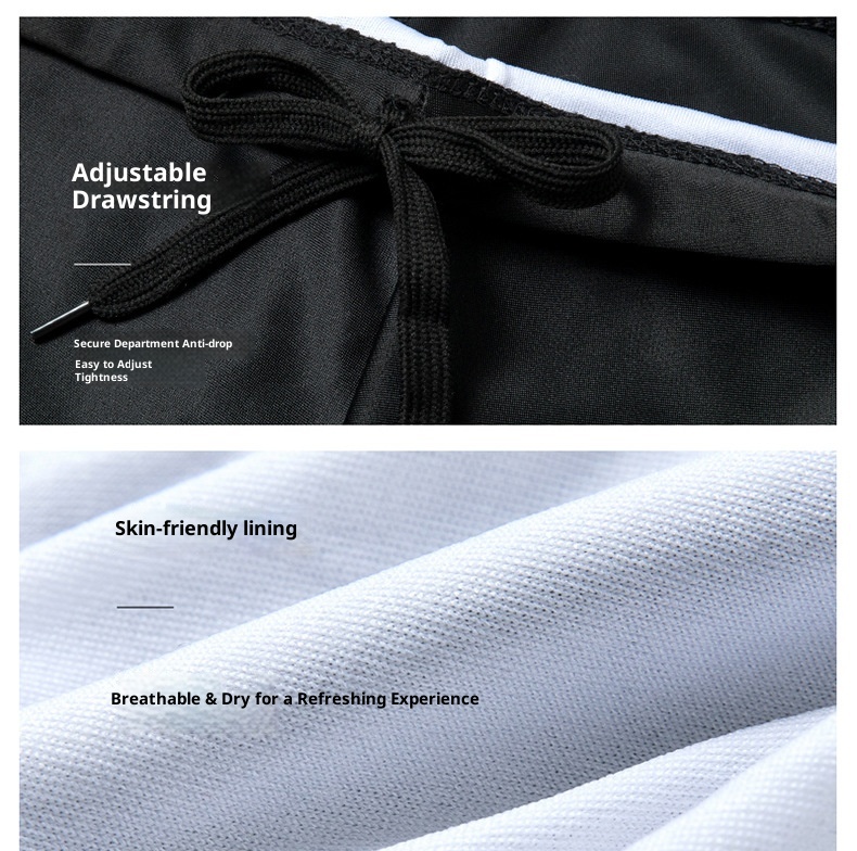 001 Factory Direct Men's Boxer Polyester Flame Hot Spring Comfortable Plus Size Adult Quick-Dry Trunks Swim Cap Set_voghion.com