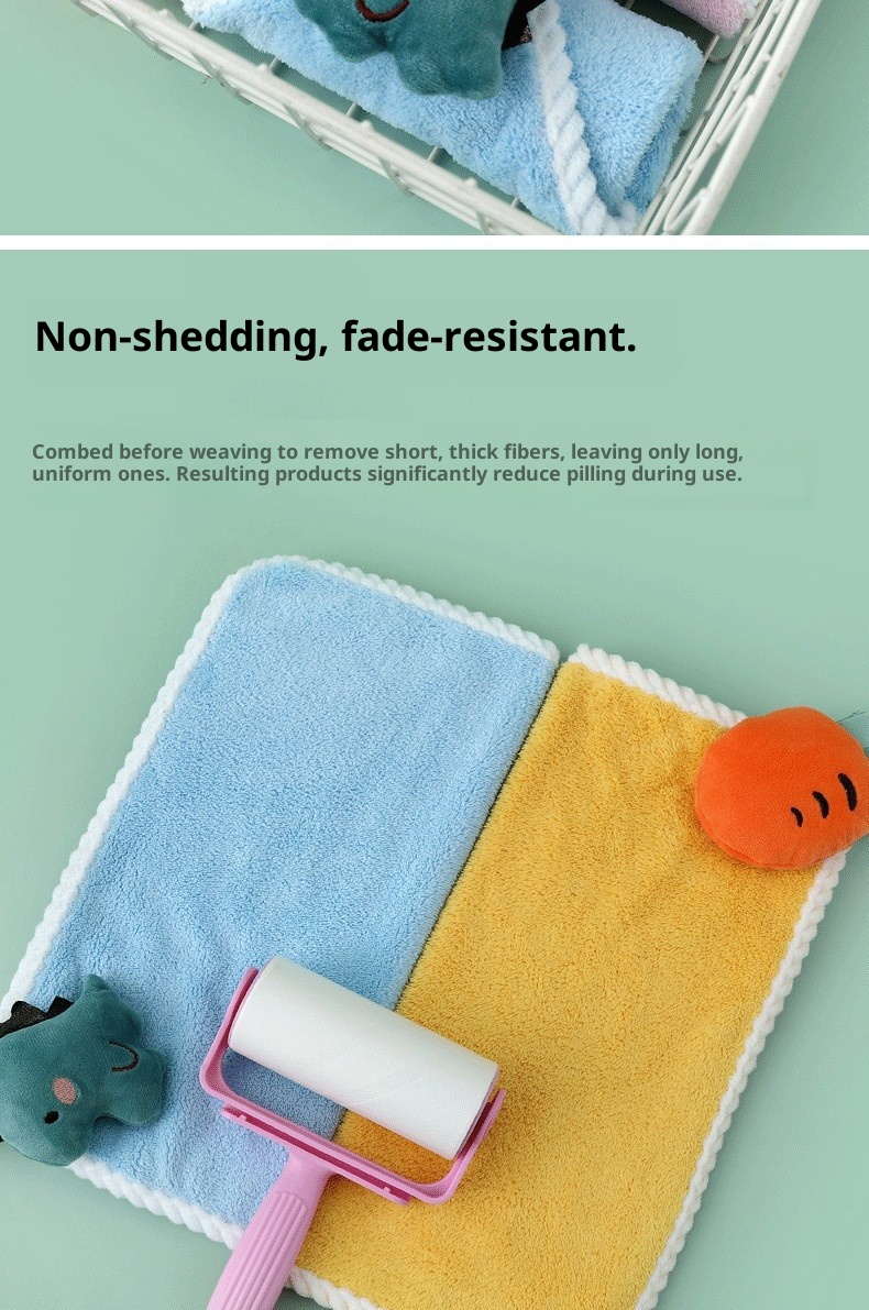 Lillian Korallenvlies-Handtuch, saugfähig, Geschenk für Kindergartenkinder, fusselt nicht, Badehandtuch zum Aufhängen_voghion.com