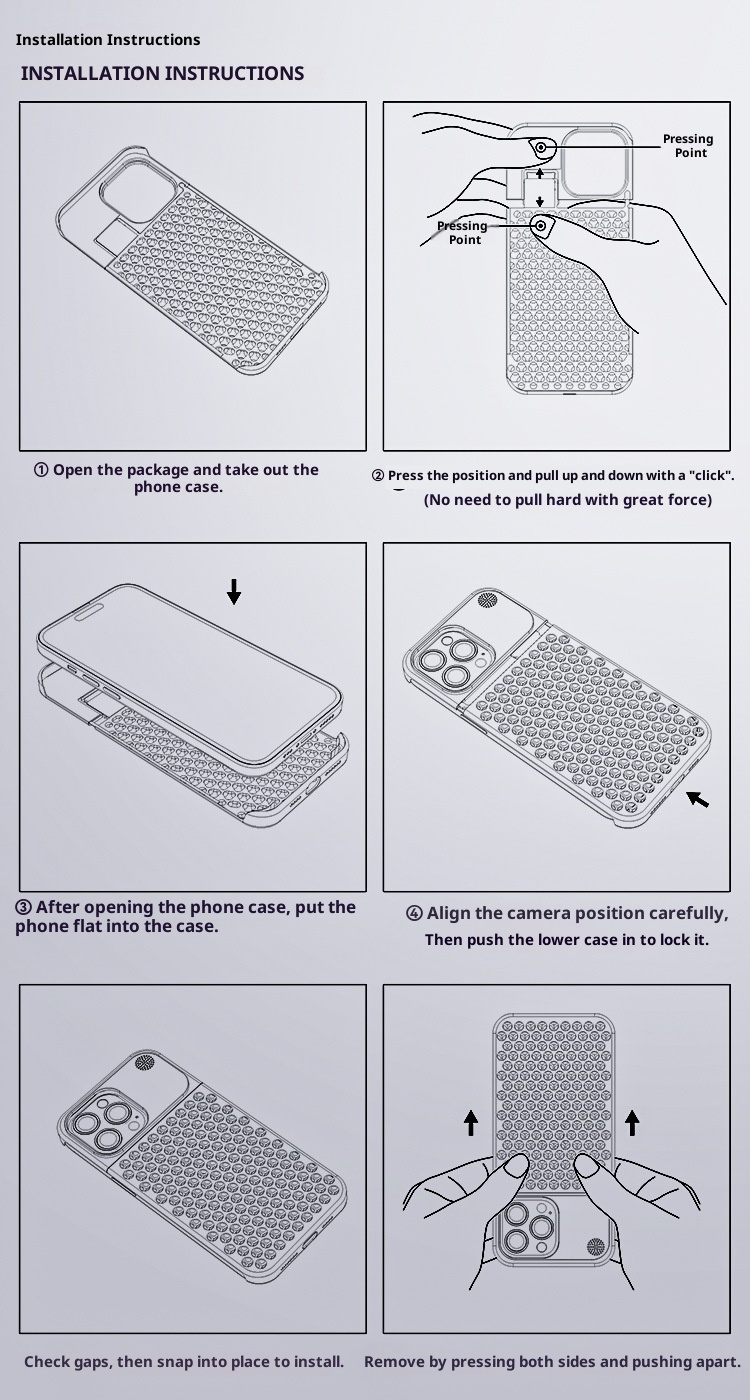 TechGlobe Suitable For 13 Heat Dissipation Metal Protective Anti-drop Aluminum Alloy IPhone 14 Pro Max Phone Case_voghion.com