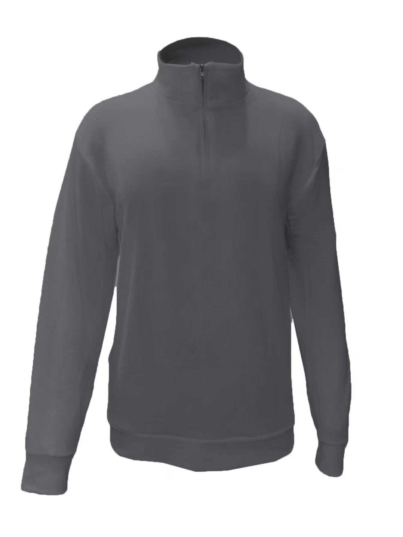 Erkek Çocuk Erkek Çocuk 2023 Yeni Yarım Fermuarlı V Yaka Örme Erkek Günlük Kazak Polo Tişört Toptan_voghion.com