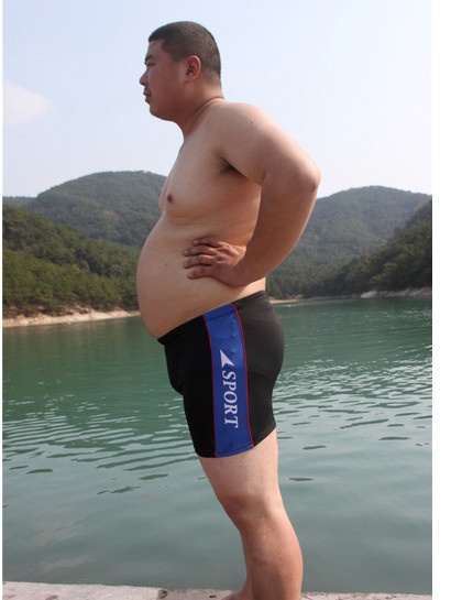001 Men Plus Size 100kg Wearable Adult Fashion Comfortable Loose Boxer Swim Trunks Factory Direct Sale_voghion.com