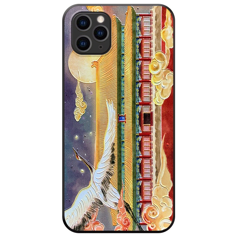 TechGlobe Suitable For 15/17/8 Plus Embossed Phone Chinese Style National Trend Shockproof Fresh Artistic Protective Case_voghion.com