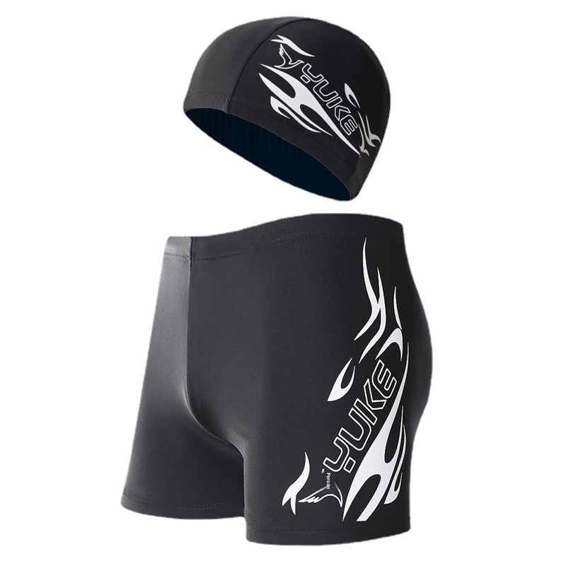 001 Trunks New Adult Swimsuit Plus Size Cap Goggles Set Men's Quick-Dry Diving Swimming Shorts Wholesale_voghion.com