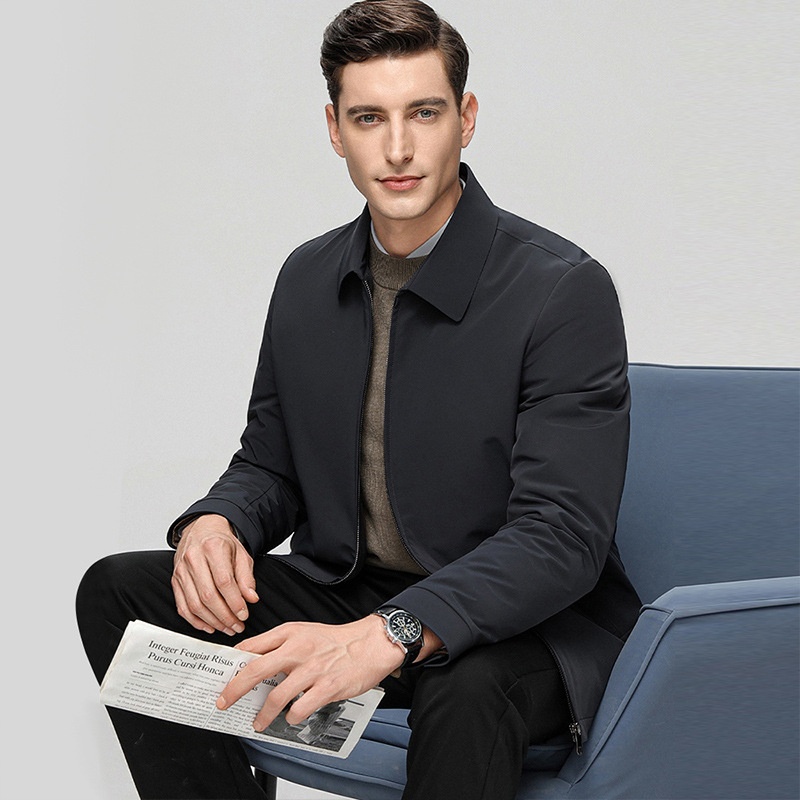 boy Goose 3-in-1 Down 2023 Autumn Winter Turn-Down Collar Cold-Resistant Executive Men's Jacket Business Style_voghion.com