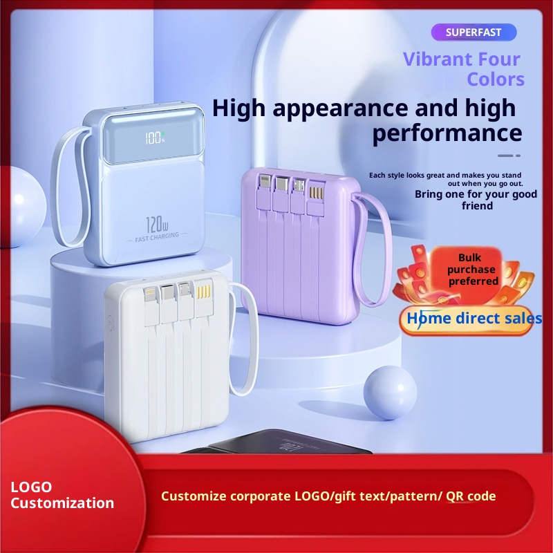 techglobe 3C-zertifizierte Mini-Powerbank mit ultraschnellem Ladekabel und großer Kapazität – kundenspezifische mobile Stromversorgung im Großhandel_voghion.com