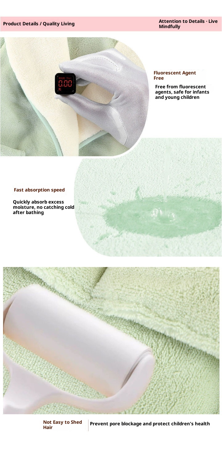 Asciugamano da bagno indossabile per bambini Lillian Cross-Border, assorbente, ad asciugatura rapida, caldo per bambini più grandi, elegante colletto rovesciato,_voghion.com