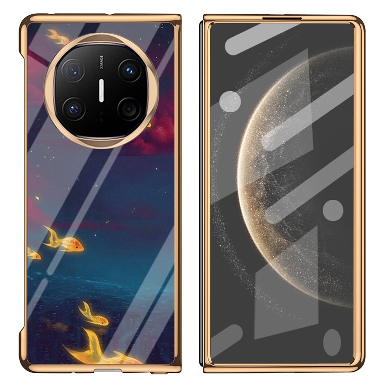 TechGlobe Schutzhülle aus galvanisiertem Glas für Huawei Mate X6, X5 Creative Business X2 Muster_voghion.com
