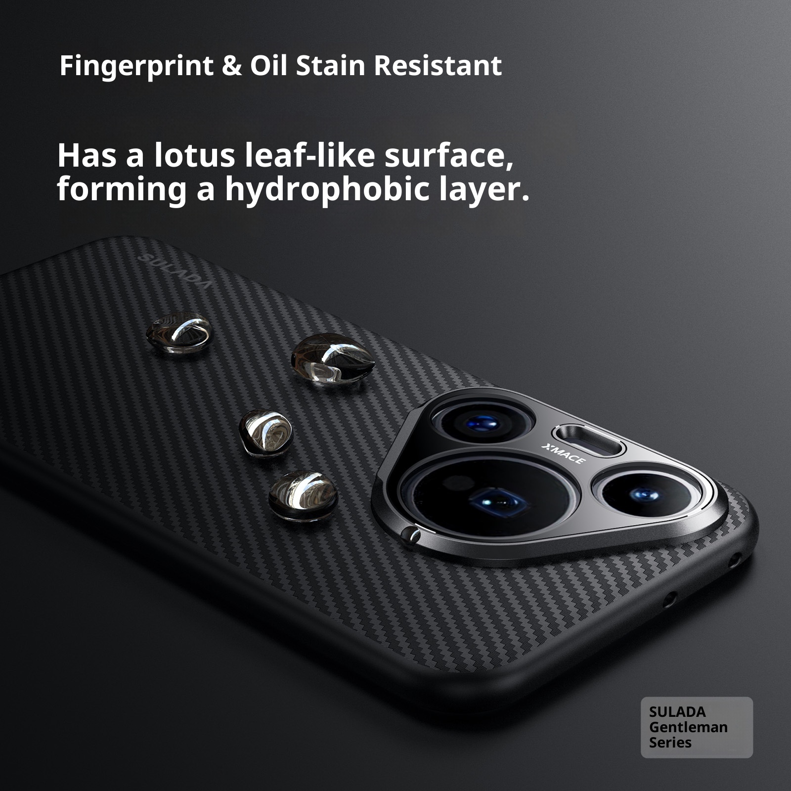 Capa para celular TechGlobe P70 com estampa de fibra de carbono Kevlar, modelo Gentleman, compatível com Huawei Pura70 e P70ultra._voghion.com