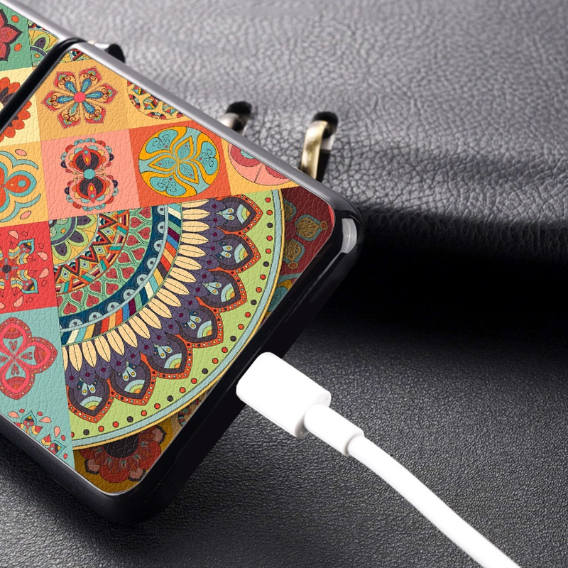 TechGlobe Schutzhülle für Nubia Flip2, stoßfest, mit Lederstruktur und Zahnradmuster_voghion.com