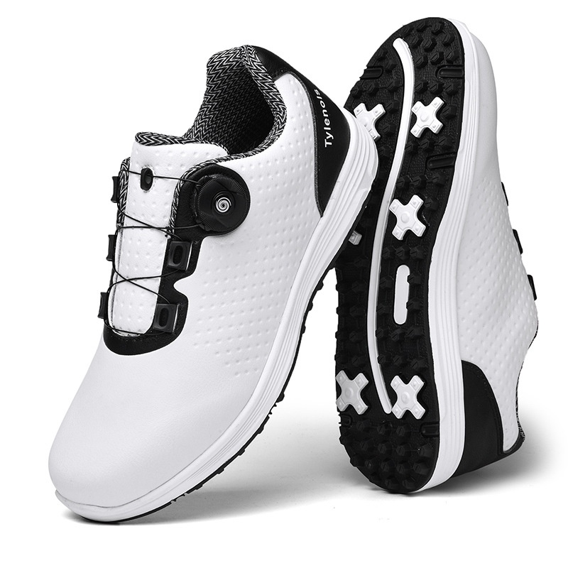 Zees Cross-border Foreign Trade Men And Women Waterproof Rotating Button Couple Golf Casual Sports Shoes_voghion.com
