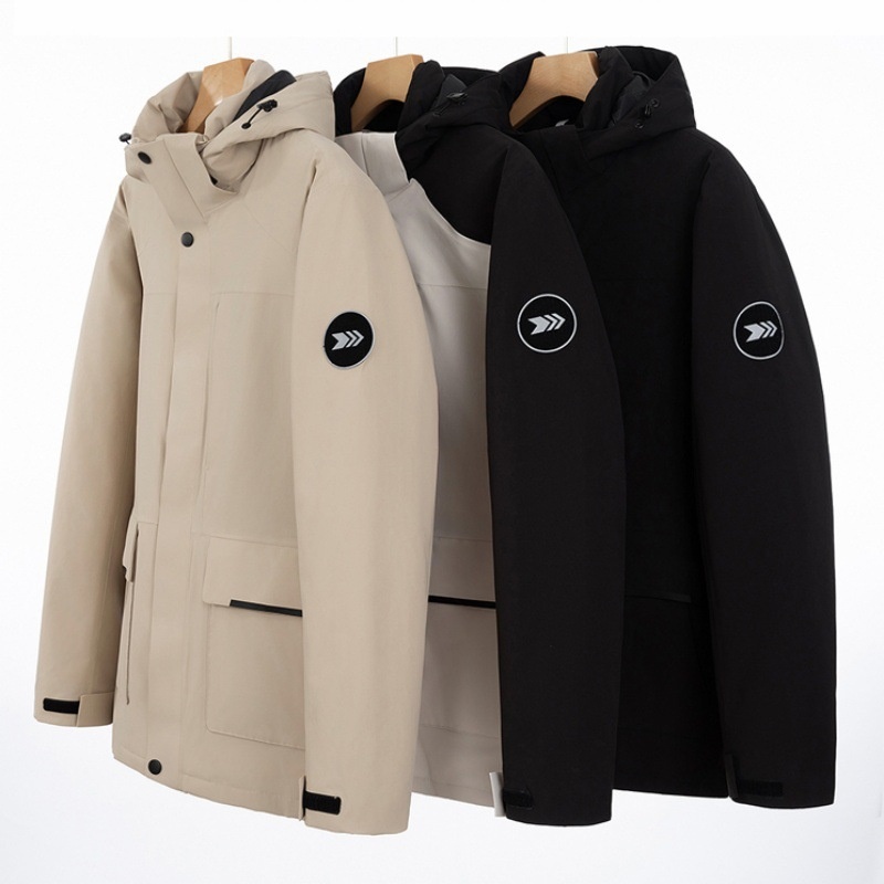 Veste ActiveGo Outdoor décontractée en duvet rembourré, coupe-vent et imperméable pour couple, unisexe, idéale pour les voyages et la randonnée._voghion.com