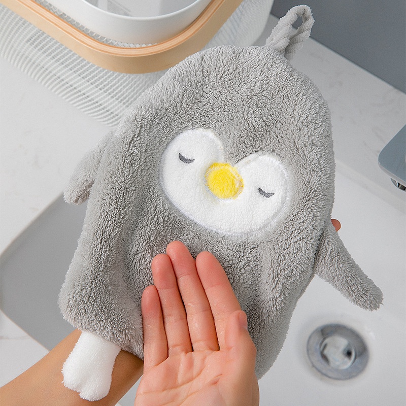 Lillian Hanging Cute Bathroom Cloth Absorbent Quick-Dry Towel Thickened Household Hand Wipe Handkerchief_voghion.com