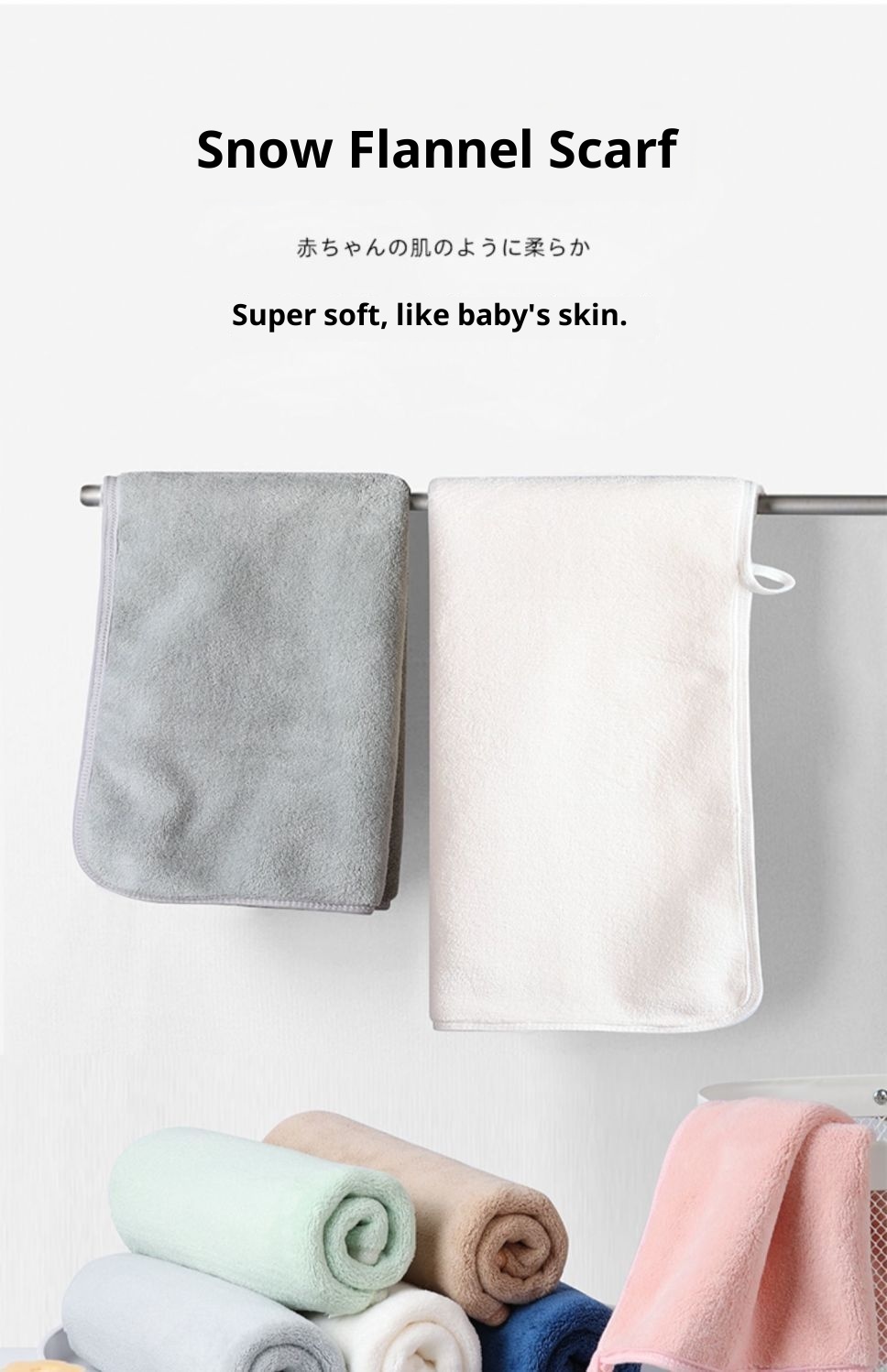 Lillian - Set di tre asciugamani in velluto giapponese con fiocco di neve per uomo, extra spessi, assorbenti, ad asciugatura rapida, per uso domestico, per adulti_voghion.com