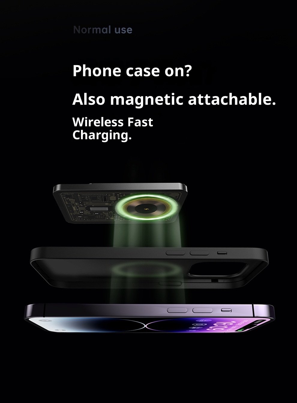 techglobe Magnetische Powerbank 10000mAh Ultradünn Praktisch Kabelloses Schnellladen Clip-on Mobile Power Großhandel_voghion.com