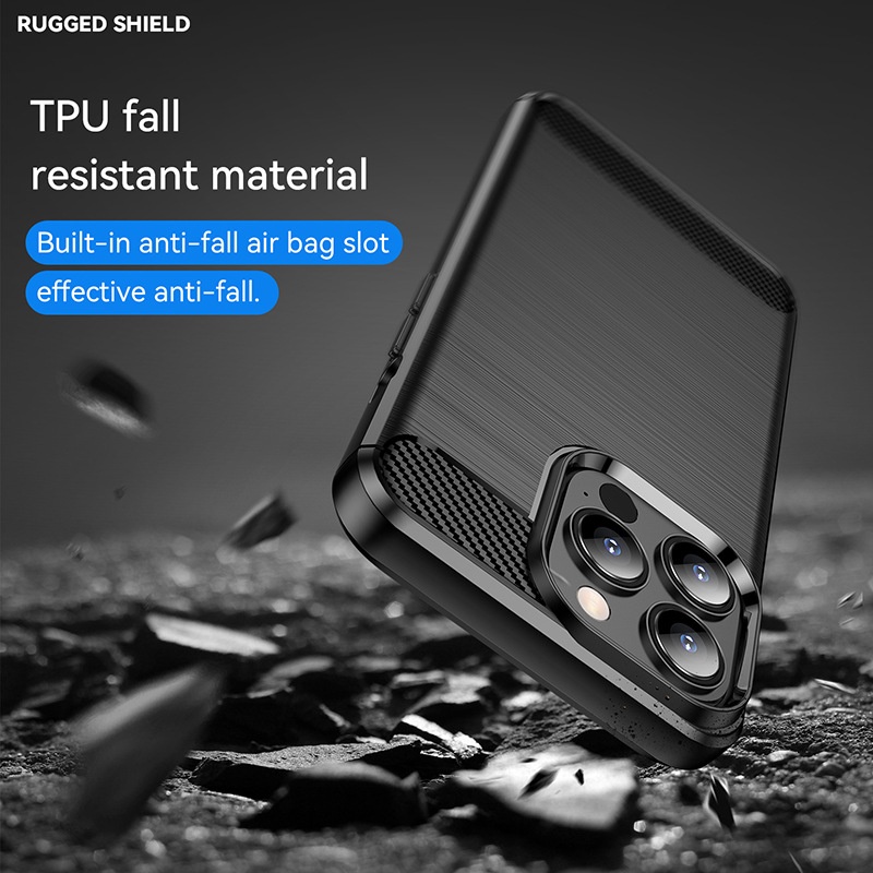TechGlobe Suitable For Max Phone Case IPhone 13 Pro Protective Cover Full Coverage Anti-drop Brushed TPU_voghion.com