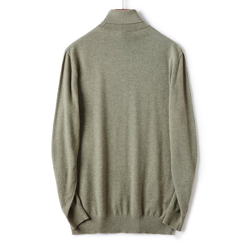 boy Boy Boy Boy 100% Pure 2025 Autumn Winter New Men's High Collar Non-Cashmere Inner Layer Merino Wool Sweater_voghion.com